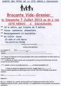 Fiche d'inscription.