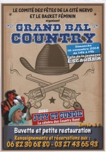 Affiche du bal country.